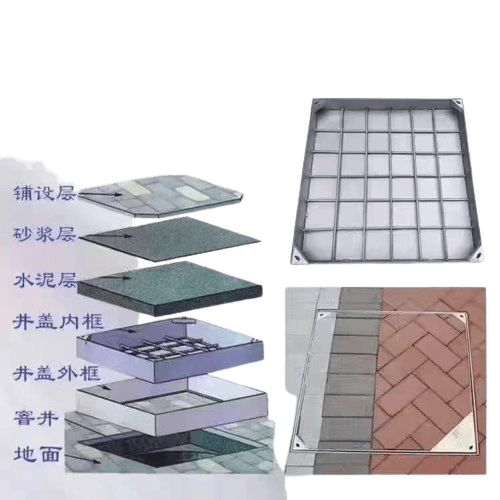 不銹鋼方形井蓋圖片，不銹鋼隱形井蓋圖片，不銹鋼裝飾井蓋圖片